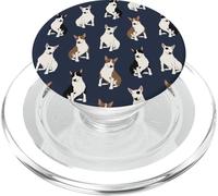 Sweet Bull Terrier Dreams, motivo a forma di mini toro, blu marino PopSockets PopGrip per MagSafe