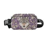 Sweet Burmesecats - Marsupio multiuso con cinghia regolabile, unisex, colore: bianco, Sweet Wolf Viola, 1 size