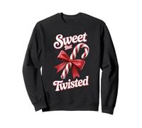 Sweet But Twisted Candy Cane Dolce Dolce Dolce Buon Natale Felpa