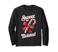 Sweet But Twisted Candy Cane Dolce Dolce Dolce Buon Natale Maglia a Manica