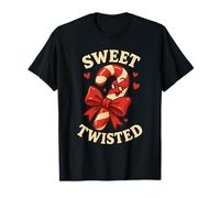 Sweet But Twisted Funny Candy Cane Natale Holiday Humor Maglietta