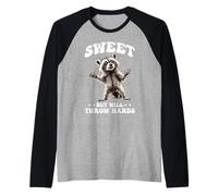 Sweet But Will Throw Hands Attitude Personality Sassy - Maglia con Maniche Raglan