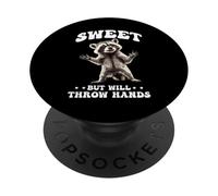 Sweet But Will Throw Hands Attitude Personality Sassy - PopSockets PopGrip Adesivo