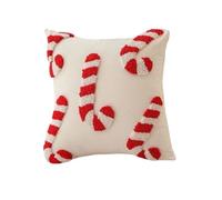 Sweet Cane Case - Simple Use Sugar Mint Square Inches Seasonal, Christmas Festive House Decoration Slip, 18 By 18 Inch Throw Case, Holiday Furniture Item | Decorative Square Accent Cover for Couch