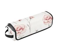 Sweet Carnation - Organizer 2 in 1 per strumenti per capelli, con tappetino resistente al calore, borsa da viaggio, organizer per raddrizzatori, ferro arricciacapelli, asciugacapelli portatile da
