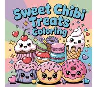 Sweet Chibi Treats Coloring: Adorable chibi-style ice cream and popsicle couples enjoying cute park dates for relaxing creativity!