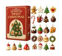 Sweet Christmas Memories Calendario 'Avvento 2025, 24 giorni per il conto alla rovescia delle vacanze, con ciondoli 2D, per soggiorno, camera da letto, appartamento, scuola, feste