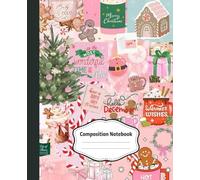 Sweet Christmas Vibes Composition Notebook: Cute Holiday Writing Journal | 100 Pages, Wide Ruled, 7.5 x 9.25 Inches | Festive Candy & Cocoa Themed Notebook for Everyday Use