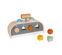 Janod - Tap Tap Sweet Cocoon - Giocattolo in Legno 3 Funzioni, Tap Tap, Incastri e Scatola delle Forme - Gioco Didattico Certificato FSC - Da 1 Anno, J04409