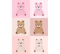 Sweet Colored Teddy Bears Notebook: 6 x 9 inches with 120 pages