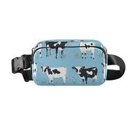 Sweet Cow - Marsupio da donna alla moda, con cinturino regolabile per allenamento, corsa, trekking, Sweet Cow, colore: azzurro cielo, 1 taglia, Dolce Cow Blu Cielo, 1 size
