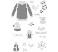 Sweet Dixie Metal Cutting Dies Christmas Jumper 2, argento, SDD607