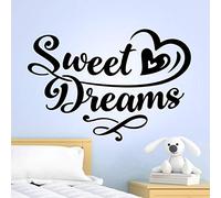 Sweet Dreams - Adesivo da parete per camera da letto con citazioni in vinile, decalcomania per la casa e la stanza dei bambini, decorazione per la cucina rimovibile, design con scritta