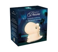 PALADIN PHARMA SpA Sweet Dreams Luce notturna a LED per bambini, in silicone,lampada da comodino, con illuminazione a 7 colori, funzione touch, USB Type-C, luce notturna per la cameretta, ricaricabile