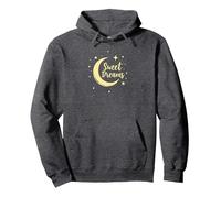 Sweet Dreams Luna Stelle Felpa con Cappuccio, Unisex per Adulti, Grigio Scuro, L