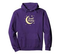 Sweet Dreams Luna Stelle Felpa con Cappuccio, Unisex per Adulti, Viola, L