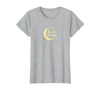 Sweet Dreams Luna Stelle Maglietta, Donna, Grigio Melange, L