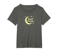 Sweet Dreams Luna Stelle Maglietta, Donna plus-size, Asfalto, 2X