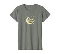 Sweet Dreams Luna Stelle Maglietta, Donna, Verde militare mélange, XXL