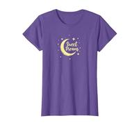 Sweet Dreams Luna Stelle Maglietta, Donna, Viola mélange, L