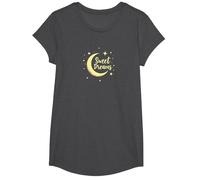 Sweet Dreams Luna Stelle Maglietta, Ragazze, Grigio Scuro, M