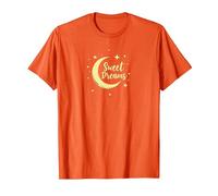 Sweet Dreams Luna Stelle Maglietta, Uomo, Arancio, XL