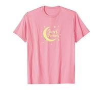 Sweet Dreams Luna Stelle Maglietta, Uomo, Rosa, L