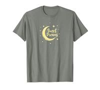 Sweet Dreams Luna Stelle Maglietta, Uomo, Verde militare mélange, L