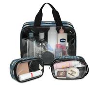 Sweet Dreams - Trousse da viaggio per trucco con pecora, per donne e uomini, con motivo di pecora, 3 pezzi, grande, per doccia, articoli da toeletta e articoli da toeletta, Colore, L, Astuccio per