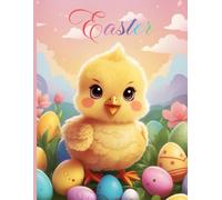 Sweet Easter Chick Notebook for Kids: 108 pages wide rule journal with Images | Gift Basket Stuffer for Kids ages 4-12 | Darling Spring, Rabbits, Eggs, Flowers