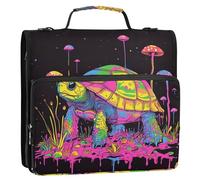 Sweet Eastern Box Turtle - Raccoglitore a 3 anelli con cerniera e tracolla, impermeabile, adatto per le scuole medie