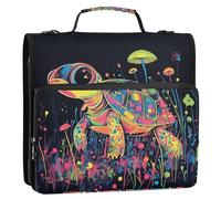Sweet Eastern Box Turtle - Raccoglitore con 3 anelli da 3,8 cm, con cinghia, multitasche, per scuola/ufficio