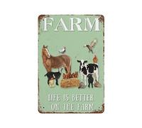 Sweet Farm Life Is Better on The Farm Targa in metallo Targa in metallo retrò Pittura in ferro Poster in latta Targa Room Decor Cucina Bagno Farm Club Bar Cafe Shop Men Cave Home Wall Decor Idee regal