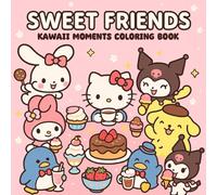 Sweet Friends: Kawaii Moments Coloring Book Featuring Cute Characters, Animals, Daily Activities, For Kids, Teens, and Adults