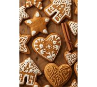 Sweet Gingerbread Dreams Holiday Journal: 6x9 Cute Christmas Notebook | 70 Lined Pages | Cozy Bakery-Style Gingerbread Pattern | Perfect Gift for Girls, School Notes & Holiday Memories