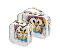 Sweet Gnome Hanging Toiletry Bags TSA approvato borse trasparenti per donne uomini kit da barba