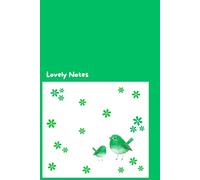 Sweet Green Bird and Floral Notebook: Lovely Notes Charming Bird Journal, 6 x 9 Inches Minimalist Ruled Paper with 120 Pages