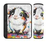 Sweet Guinea Pig Artistic Graffiti 2 pz auto Spalline per cinture di sicurezza Protegge il collo e le spalle per camion accessori para carro