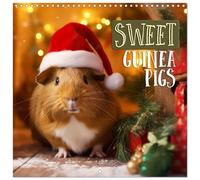 Sweet GUINEA PIGS (Wall Calendar 2026 12" x 24" / 30 x 60 cm (aperto) Calvendo 12 Month Wall Calendar