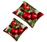 Sweet Hami Melon-1508 - Trousse per cosmetici, impermeabile, portatile, senza cerniera, 2 pezzi, Multicolore 05, A：7.1x5.8in/18x14.8cm，B:4.7x4.5in/12x11.5cm