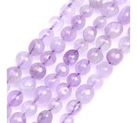 Sweet & Happy Girl's Store, filo di perline di forma irregolare 6 x 8 mm, lunghezza 38 cm, per la creazione di gioielli, Light Amethyst Beads