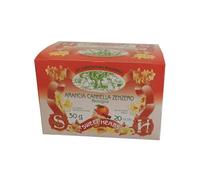 Sweet Herbs® | Tè Nero con Arancia Cannella Zenzero | Infuso Biologico Frutta, Tè Nero e Spezie Digestivo - 20 Filtri in Singole Bustine (30 Gr)