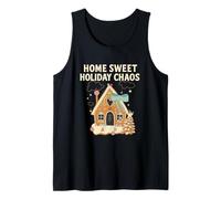Sweet Holiday Chaos Gingerbread House Funny Natale Canotta