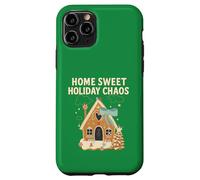 Sweet Holiday Chaos Gingerbread House Funny Natale Custodia per iPhone 11 Pro