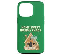 Sweet Holiday Chaos Gingerbread House Funny Natale Custodia per iPhone 13 Pro