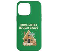 Sweet Holiday Chaos Gingerbread House Funny Natale Custodia per iPhone 14 Pro Max