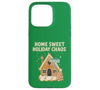Sweet Holiday Chaos Gingerbread House Funny Natale Custodia per iPhone 15 Pro Max