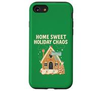 Sweet Holiday Chaos Gingerbread House Funny Natale Custodia per iPhone SE (2020) / 7/8