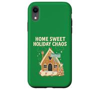 Sweet Holiday Chaos Gingerbread House Funny Natale Custodia per iPhone XR