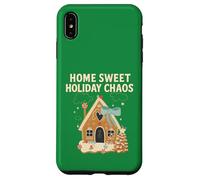 Sweet Holiday Chaos Gingerbread House Funny Natale Custodia per iPhone XS Max